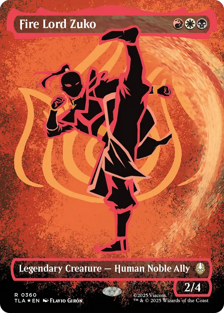 Fire Lord Zuko (Borderless Battle Pose) [Avatar: The Last Airbender] | Boutique FDB TCG