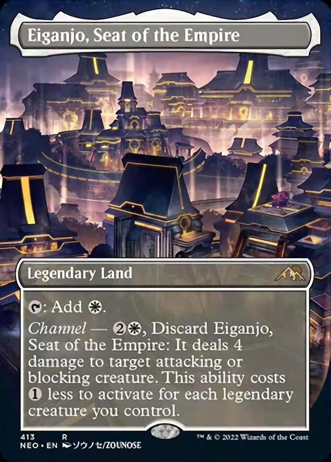 Eiganjo, Seat of the Empire (Borderless Alternate Art) [Kamigawa: Neon Dynasty] | Boutique FDB TCG