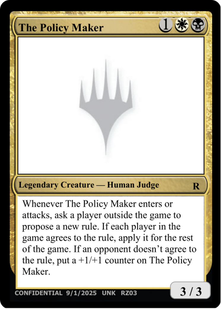 The Policy Maker [Unknown Event] | Boutique FDB TCG