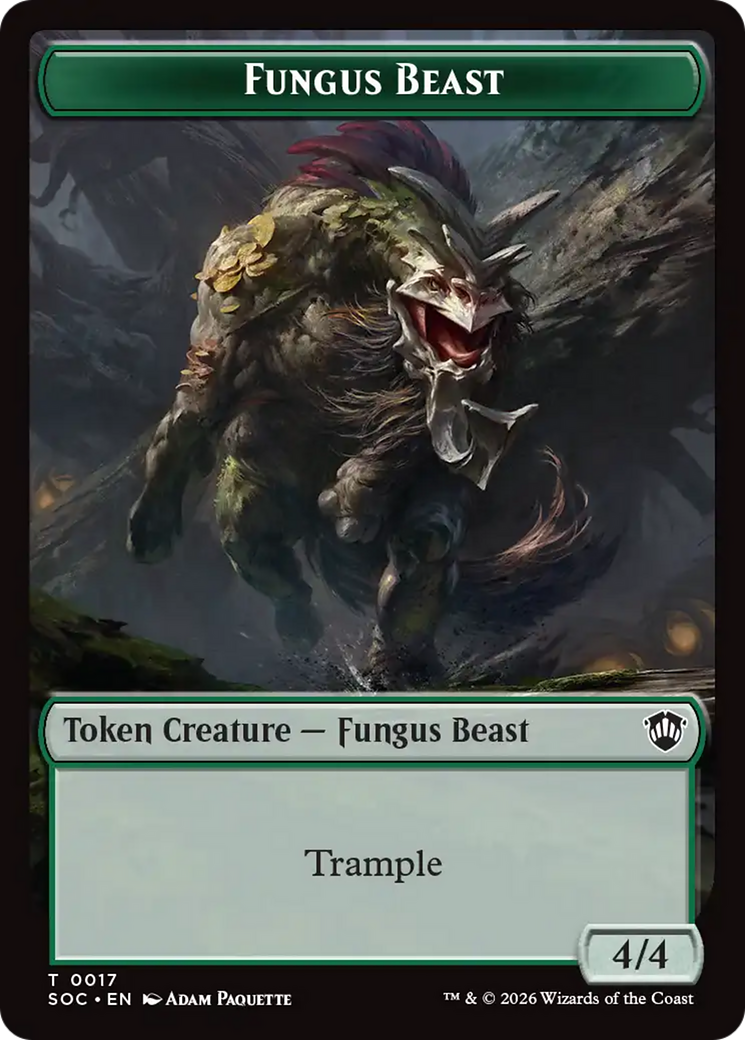 Goat // Fungus Beast Double-Sided Token [Secrets of Strixhaven Commander Tokens] | Boutique FDB TCG