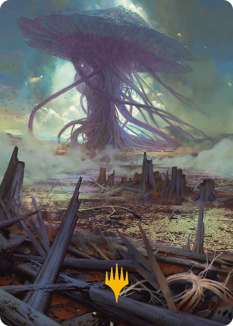 Swamp Art Card (Gold-Stamped Planeswalker Symbol) [Modern Horizons 3 Art Series] | Boutique FDB TCG