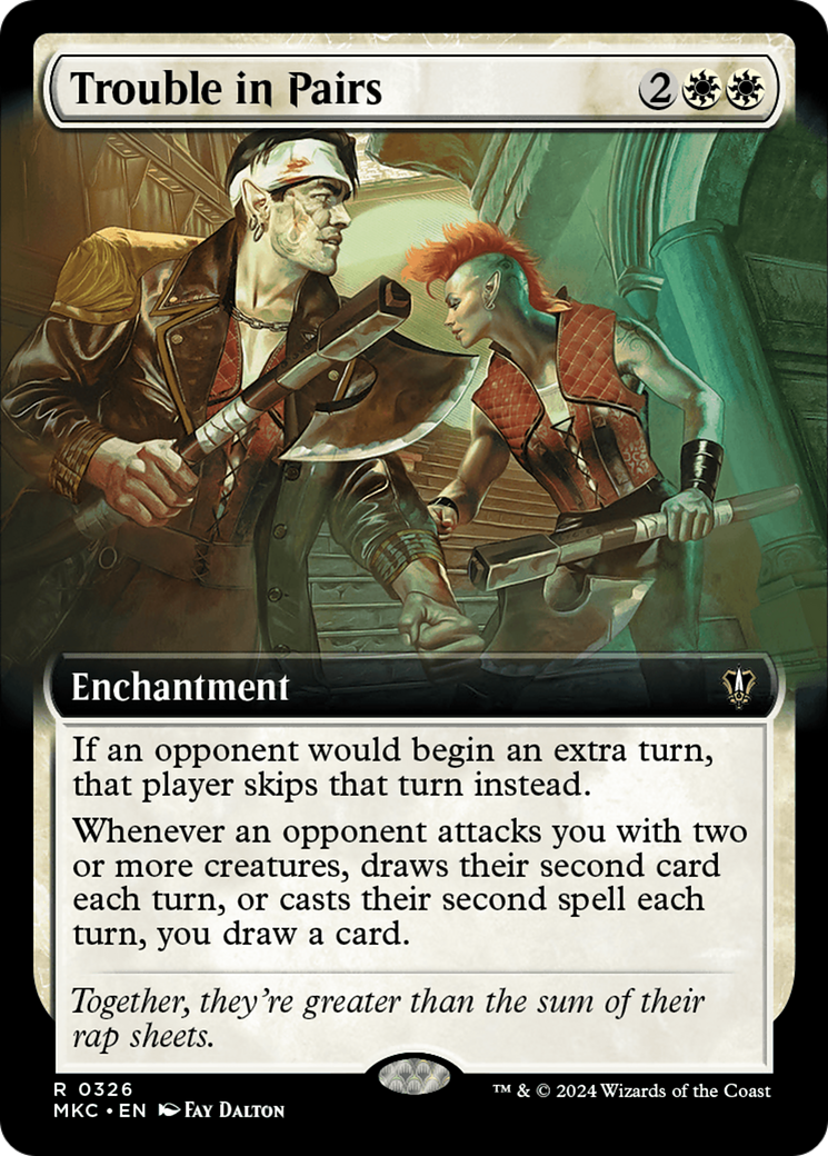 Trouble in Pairs (Extended Art) [Murders at Karlov Manor Commander] | Boutique FDB TCG