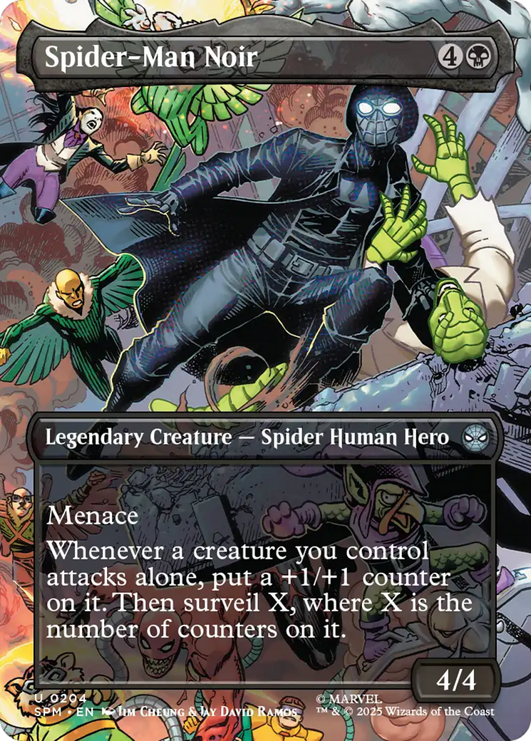 Spider-Man Noir (Borderless) [Marvel's Spider-Man] | Boutique FDB TCG