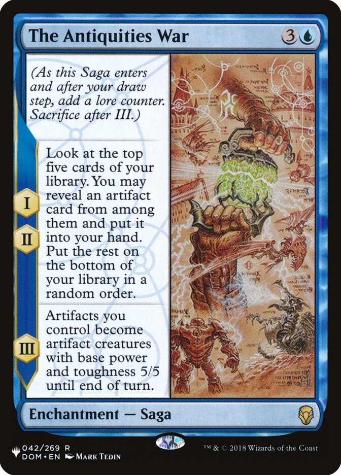 The Antiquities War [The List] | Boutique FDB TCG
