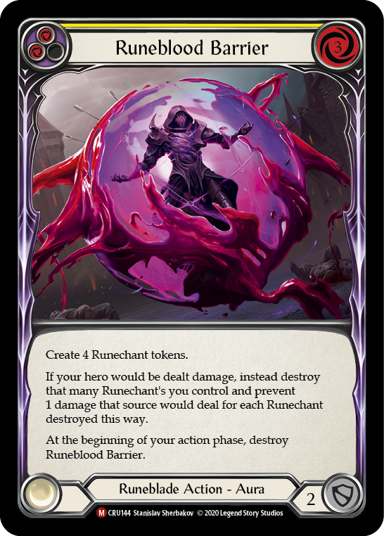 Runeblood Barrier [CRU144] (Crucible of War)  1st Edition Normal | Boutique FDB TCG