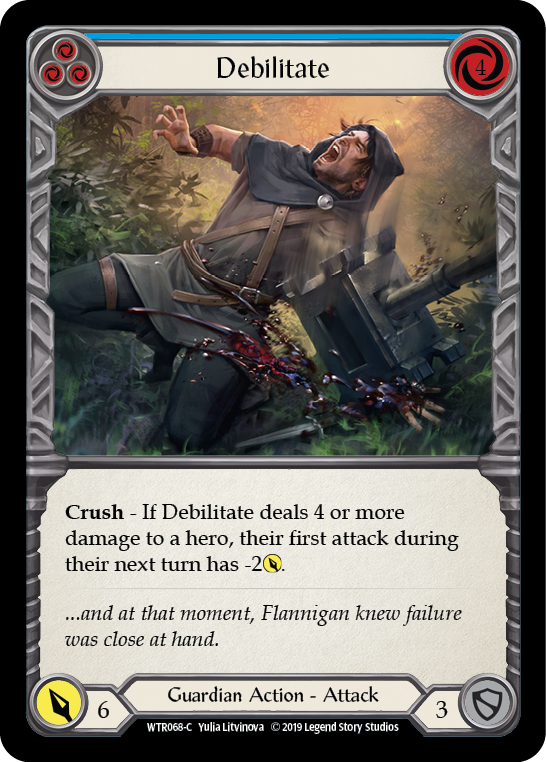 Debilitate (Blue) [WTR068-C] (Welcome to Rathe)  Alpha Print Rainbow Foil | Boutique FDB TCG
