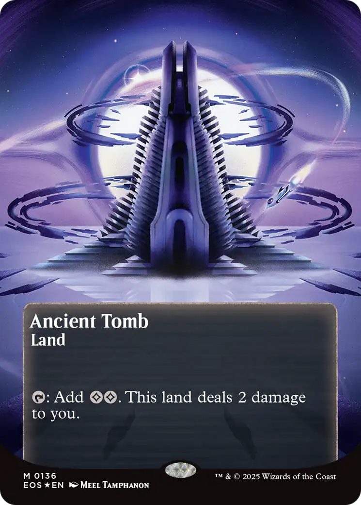 Ancient Tomb (0136) (Borderless) (Galaxy Foil) [Edge of Eternities: Stellar Sights] | Boutique FDB TCG