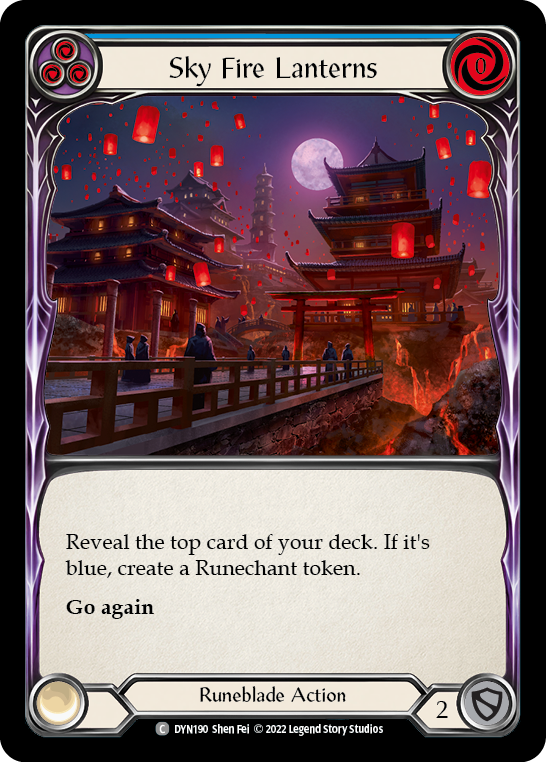 Sky Fire Lanterns (Blue) [DYN190] (Dynasty) | Boutique FDB TCG