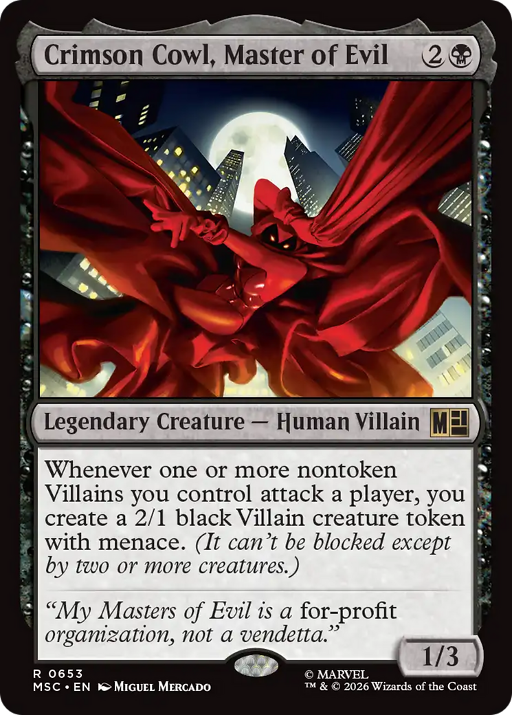 Crimson Cowl, Master of Evil [Marvel Super Heroes Commander] | Boutique FDB TCG
