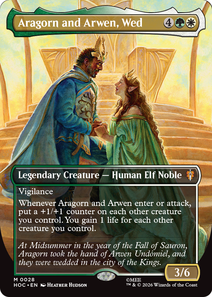 Aragorn and Arwen, Wed (Borderless) [The Hobbit] | Boutique FDB TCG