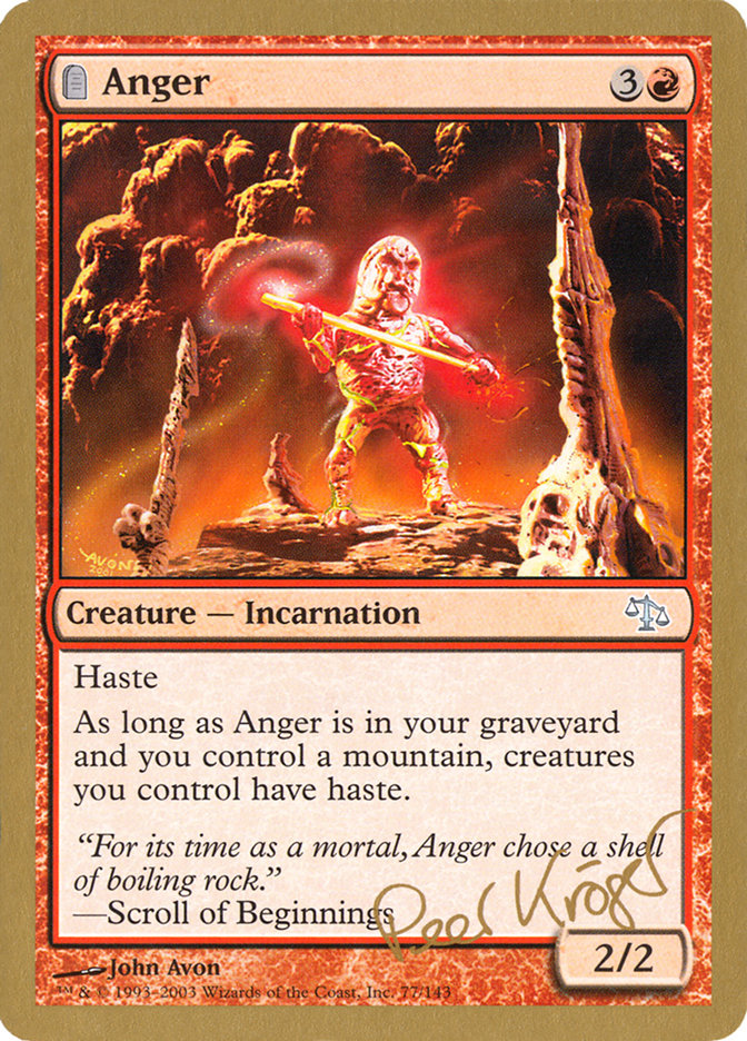 Anger (Peer Kroger) [World Championship Decks 2003] | Boutique FDB TCG