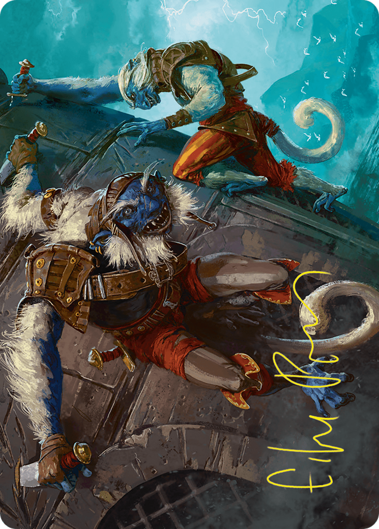 Goblin Boarders Art Card (11/54) (Gold-Stamped Signature) [Foundations Art Series] | Boutique FDB TCG