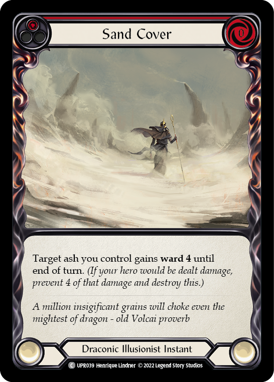 Sand Cover (Red) [UPR039] (Uprising)  Rainbow Foil | Boutique FDB TCG
