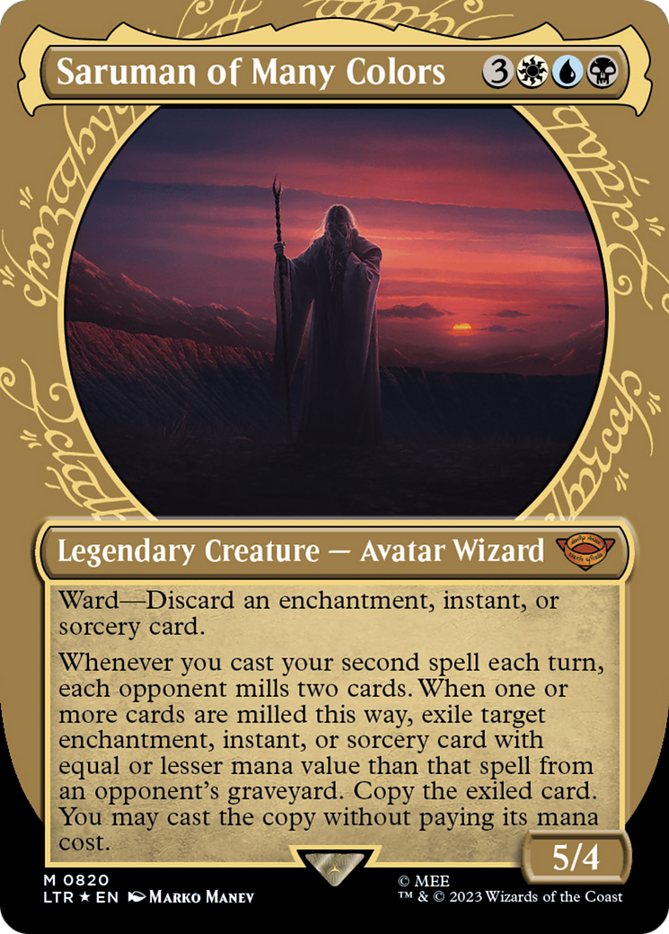 Saruman of Many Colors (Showcase) (Surge Foil) [The Lord of the Rings: Tales of Middle-Earth] | Boutique FDB TCG