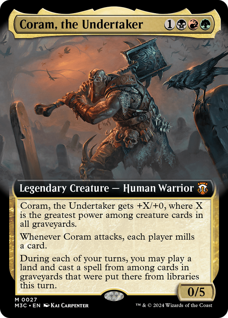 Coram, the Undertaker (Extended Art) [Modern Horizons 3 Commander] | Boutique FDB TCG