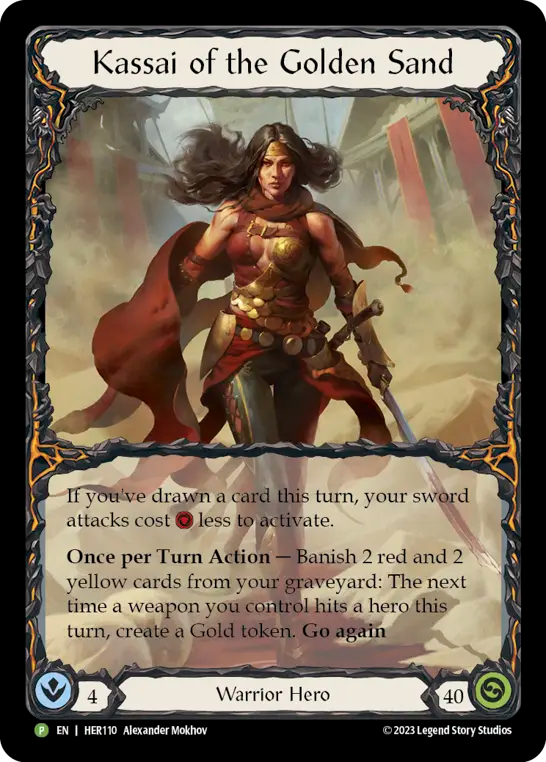 Kassai of the Golden Sand (Rainbow Foil) [HER110] (Promo)  Rainbow Foil | Boutique FDB TCG