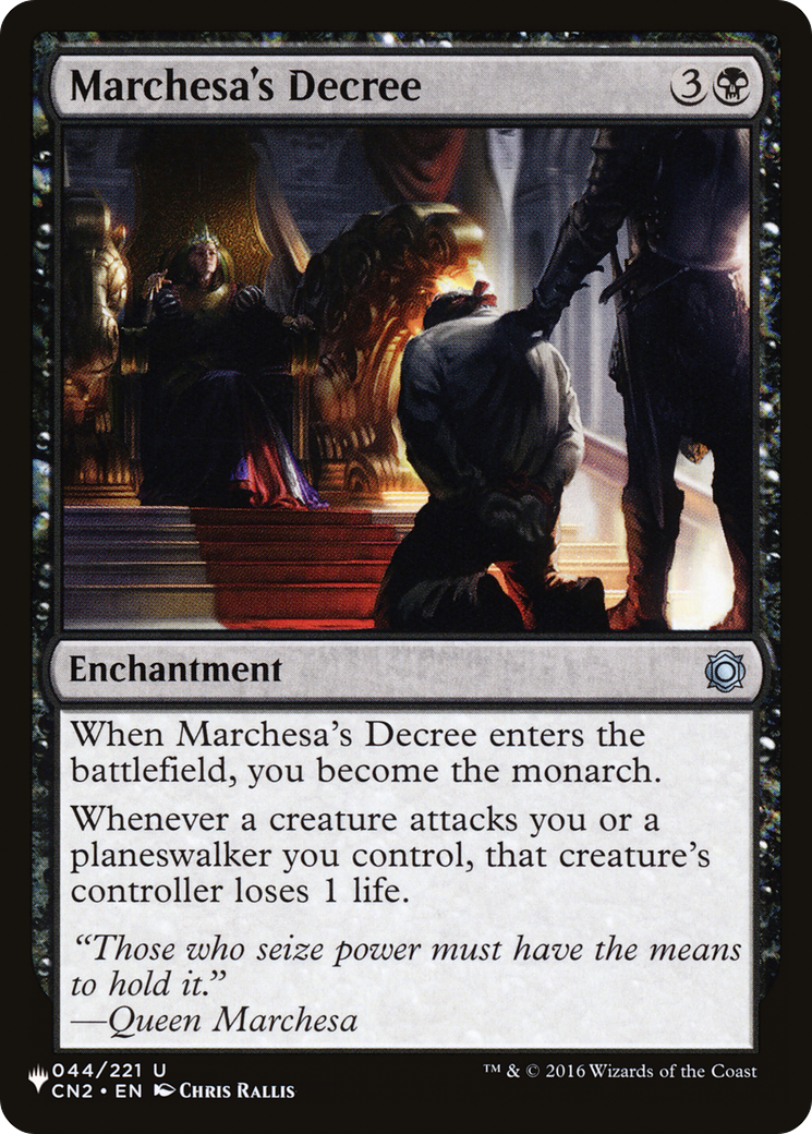 Marchesa's Decree [The List Reprints] | Boutique FDB TCG