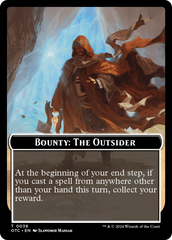 Bounty: The Outsider // Bounty Rules Double-Sided Token [Outlaws of Thunder Junction Commander Tokens] | Boutique FDB TCG