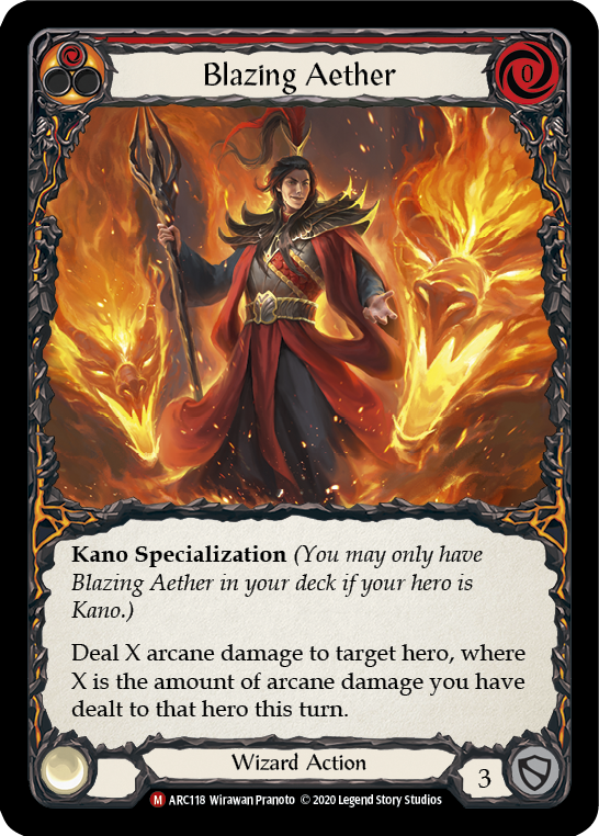 Blazing Aether [U-ARC118] (Arcane Rising Unlimited)  Unlimited Rainbow Foil | Boutique FDB TCG