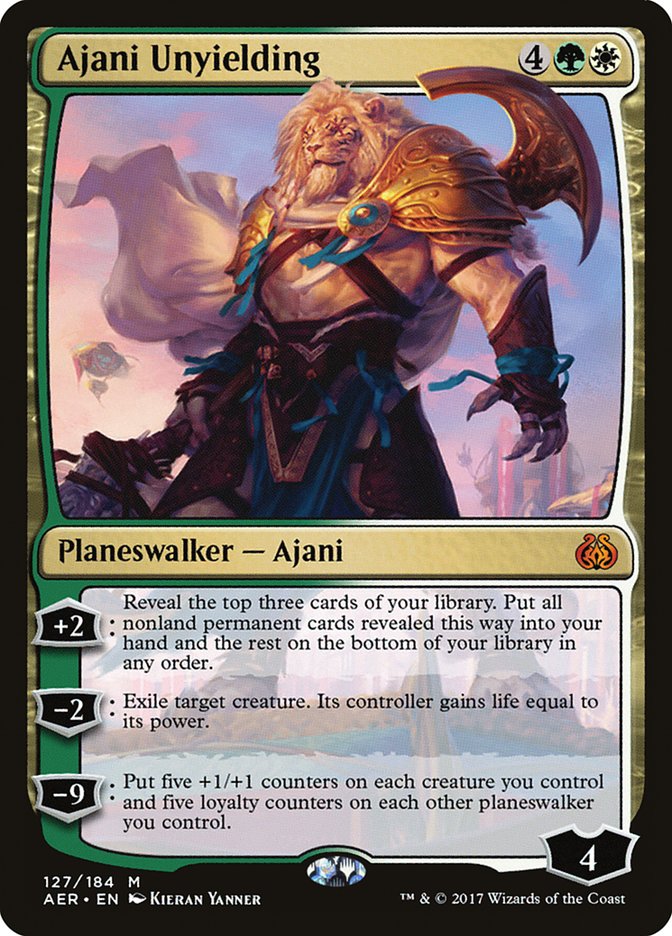 Ajani Unyielding [Aether Revolt] | Boutique FDB TCG