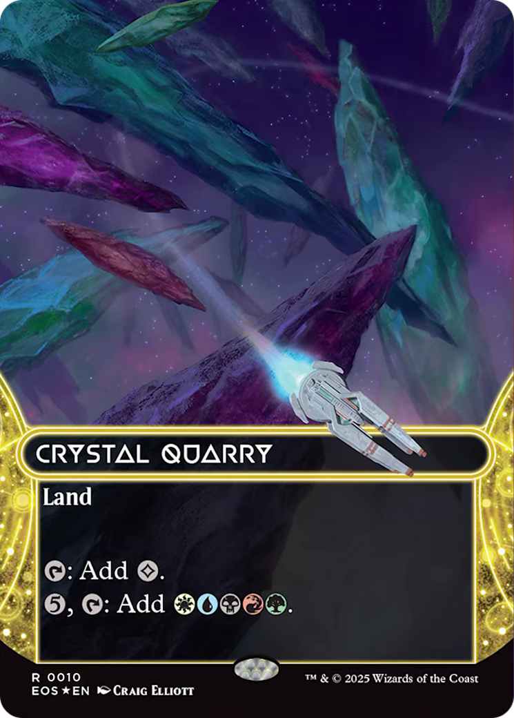 Crystal Quarry (0010) (Borderless) [Edge of Eternities: Stellar Sights] | Boutique FDB TCG