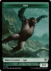 Ape // Shark Double-Sided Token [Outlaws of Thunder Junction Commander Tokens] | Boutique FDB TCG