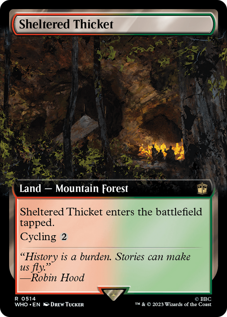Sheltered Thicket (Extended Art) [Doctor Who] | Boutique FDB TCG