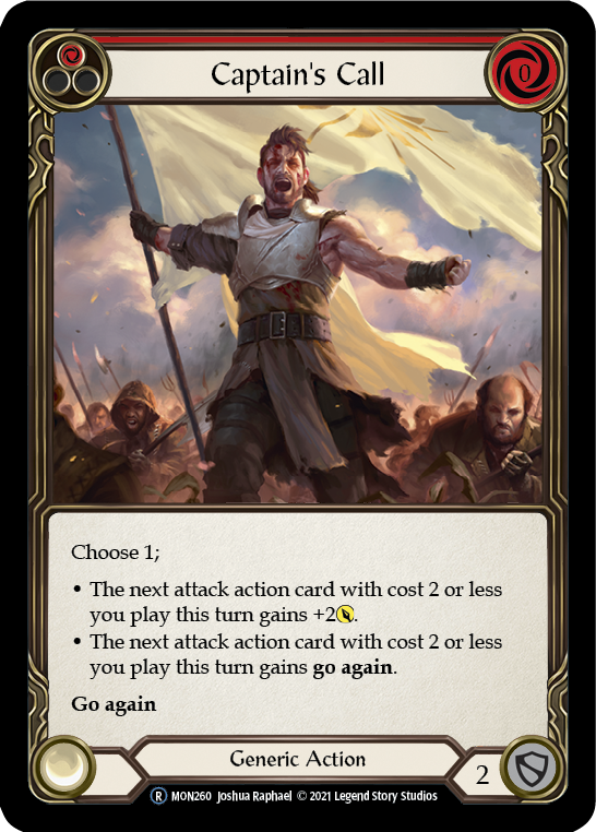 Captain's Call (Red) [U-MON260] (Monarch Unlimited)  Unlimited Normal | Boutique FDB TCG