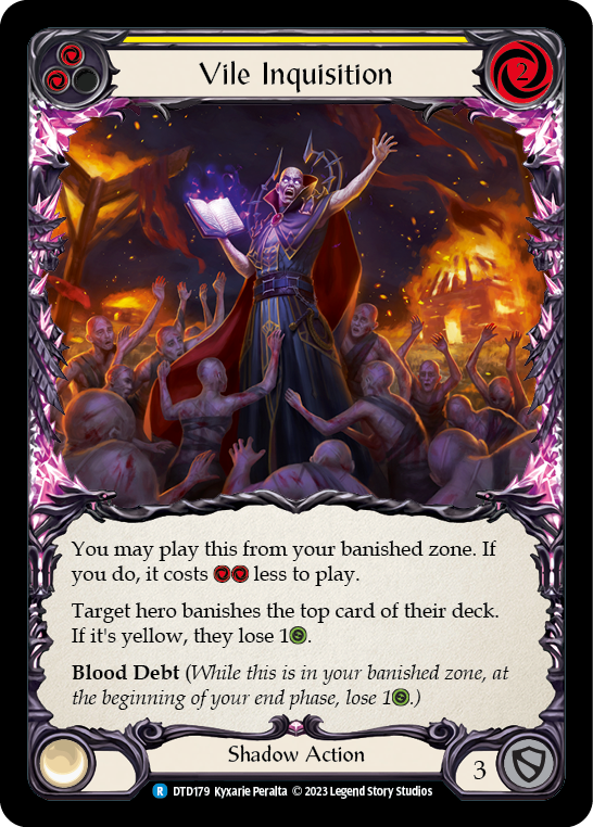 Vile Inquisition (Yellow) [DTD179] (Dusk Till Dawn) | Boutique FDB TCG