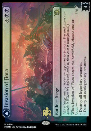 Invasion of Fiora // Marchesa, Resolute Monarch [March of the Machine Prerelease Promos] | Boutique FDB TCG