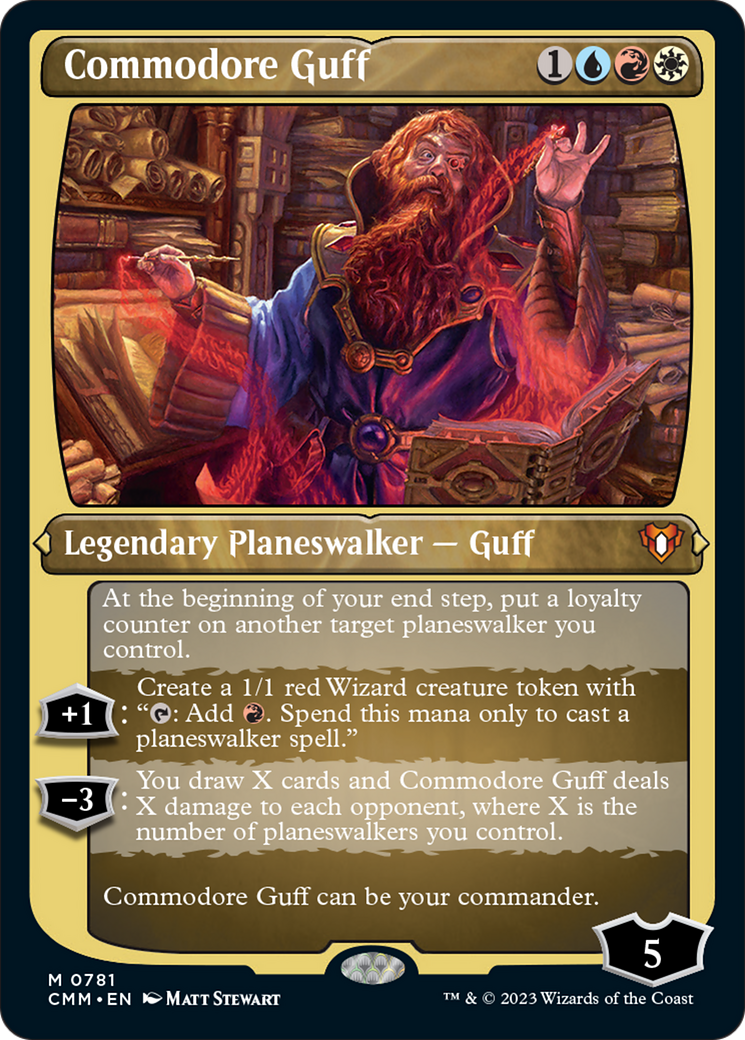 Commodore Guff (Display Commander) (Foil Etched) [Commander Masters] | Boutique FDB TCG