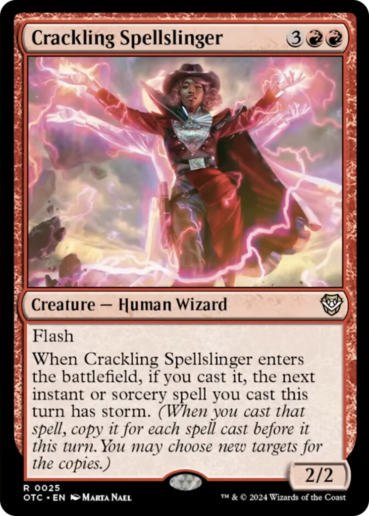 Crackling Spellslinger [Outlaws of Thunder Junction Commander] | Boutique FDB TCG