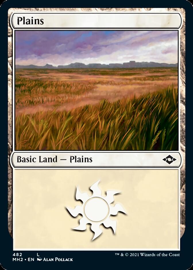 Plains (482) (Foil Etched) [Modern Horizons 2] | Boutique FDB TCG