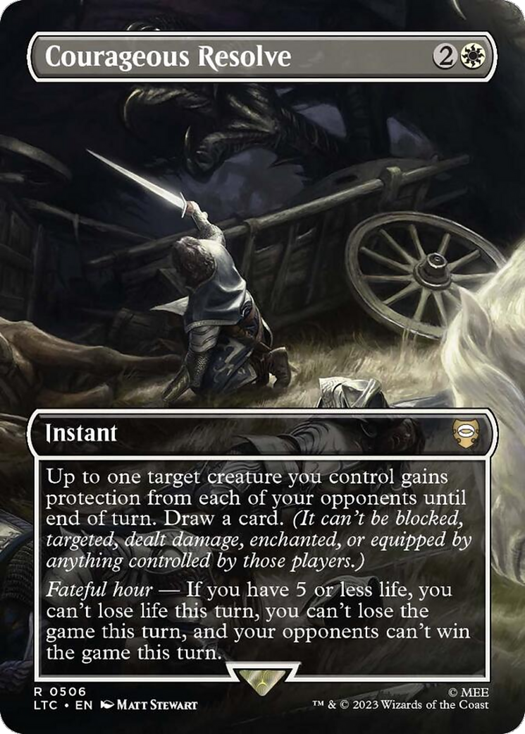 Courageous Resolve (Borderless) [The Lord of the Rings: Tales of Middle-Earth Commander] | Boutique FDB TCG