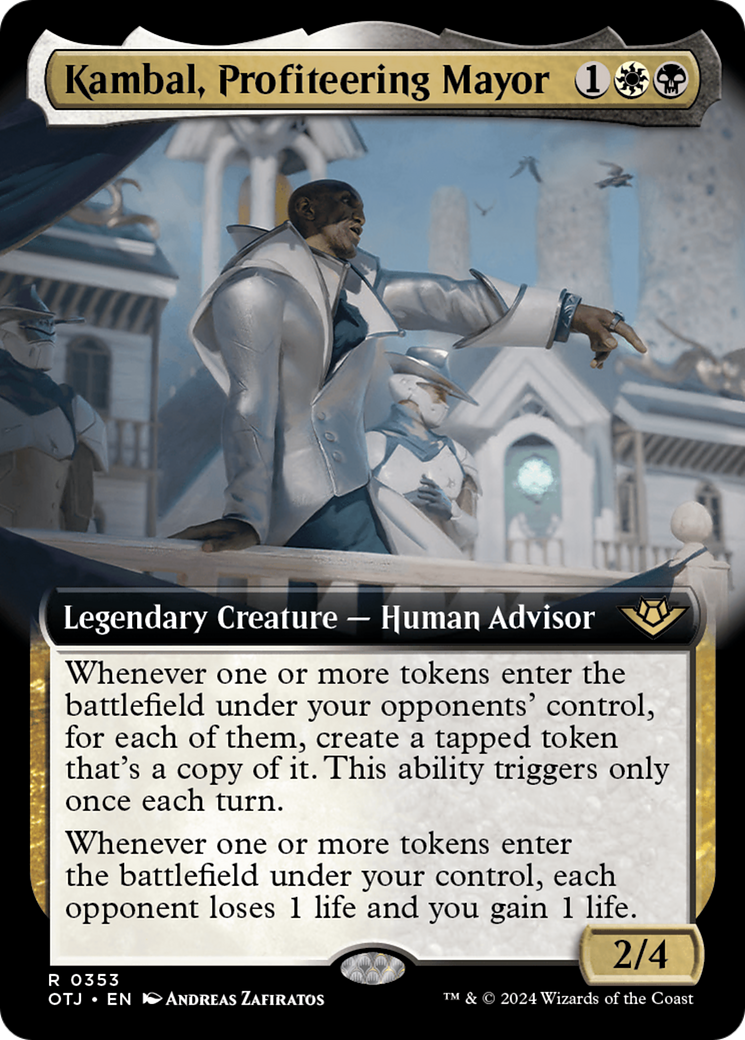 Kambal, Profiteering Mayor (Extended Art) [Outlaws of Thunder Junction] | Boutique FDB TCG