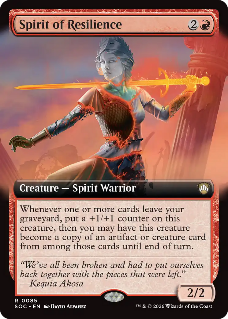 Spirit of Resilience (Extended Art) [Secrets of Strixhaven Commander] | Boutique FDB TCG