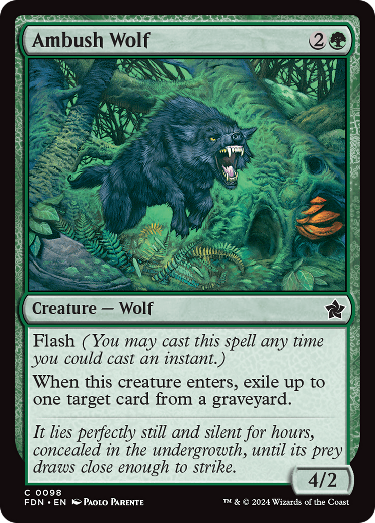 Ambush Wolf [Foundations] | Boutique FDB TCG