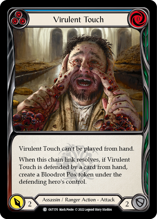 Virulent Touch (Blue) [OUT170] (Outsiders) | Boutique FDB TCG