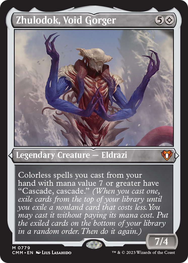 Zhulodok, Void Gorger (Display Commander) (Foil Etched) [Commander Masters] | Boutique FDB TCG