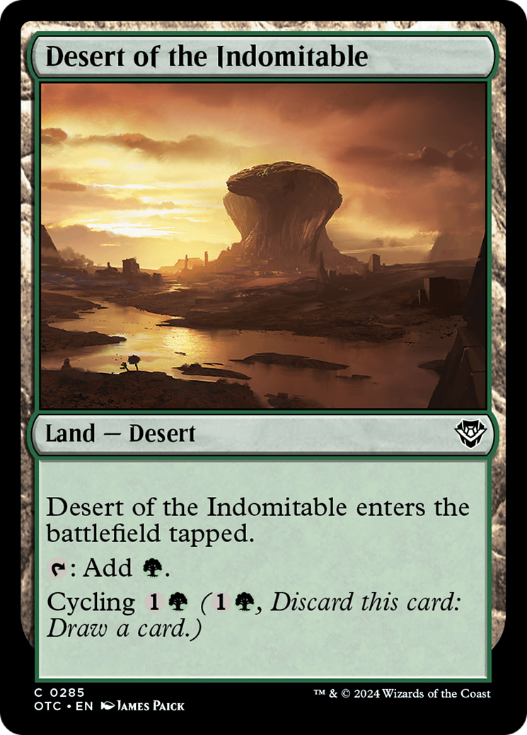 Desert of the Indomitable [Outlaws of Thunder Junction Commander] | Boutique FDB TCG