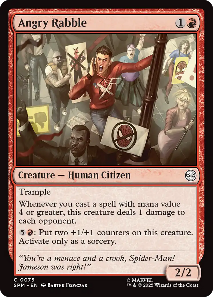 Angry Rabble [Marvel's Spider-Man] | Boutique FDB TCG
