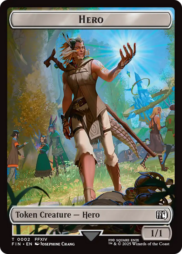 Hero (0002) // Wizard (0014) Double-Sided Token [FINAL FANTASY Tokens] | Boutique FDB TCG