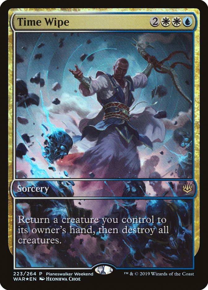 Time Wipe (Planeswalker Weekend) (Full Art) [War of the Spark Promos] | Boutique FDB TCG