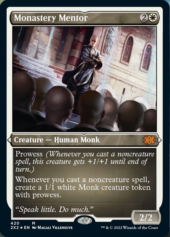 Monastery Mentor (Foil Etched) [Double Masters 2022] | Boutique FDB TCG