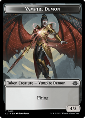 Vampire (0014) // Vampire Demon Double-Sided Token [The Lost Caverns of Ixalan Commander Tokens] | Boutique FDB TCG