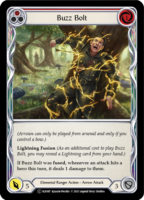 Buzz Bolt (Red) [U-ELE047] (Tales of Aria Unlimited)  Unlimited Rainbow Foil | Boutique FDB TCG