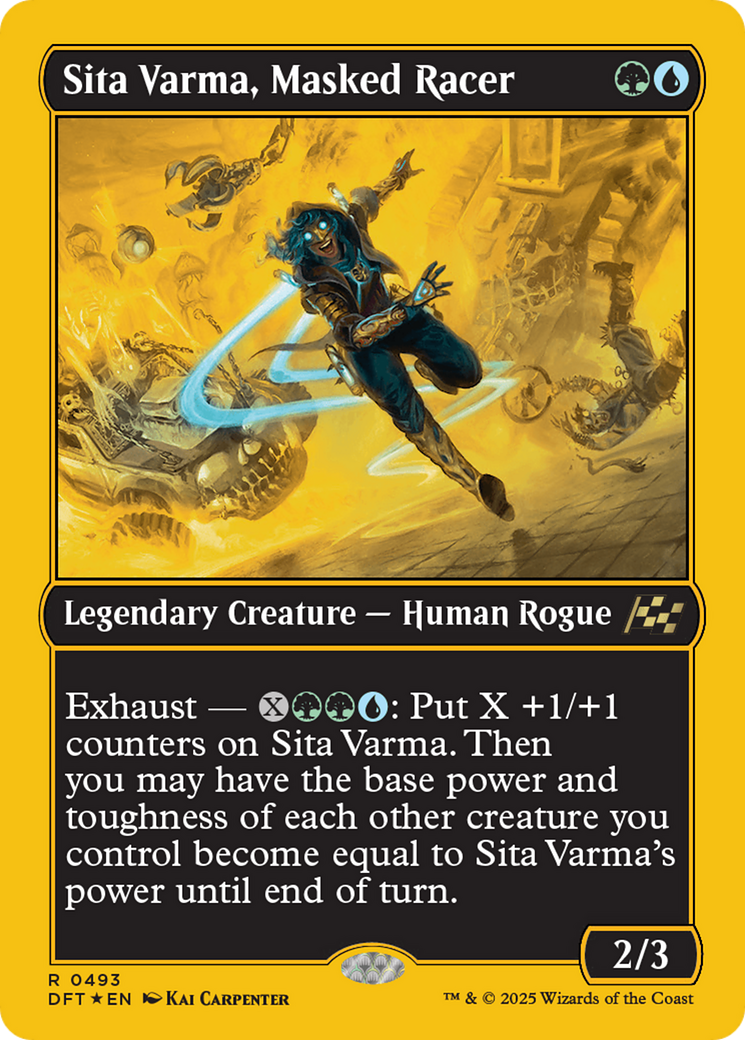 Sita Varma, Masked Racer (First-Place Foil) [Aetherdrift] | Boutique FDB TCG