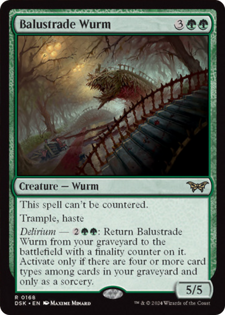 Balustrade Wurm [Duskmourn: House of Horror] | Boutique FDB TCG