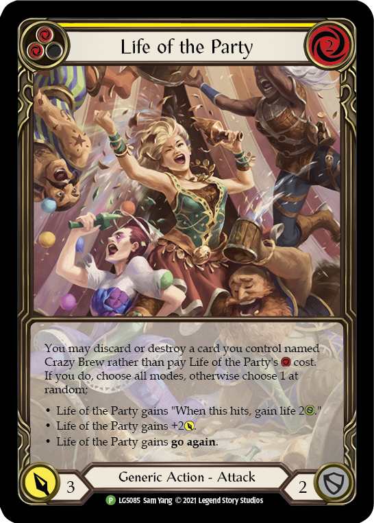 Life of the Party (Yellow) [LGS085] (Promo)  Rainbow Foil | Boutique FDB TCG