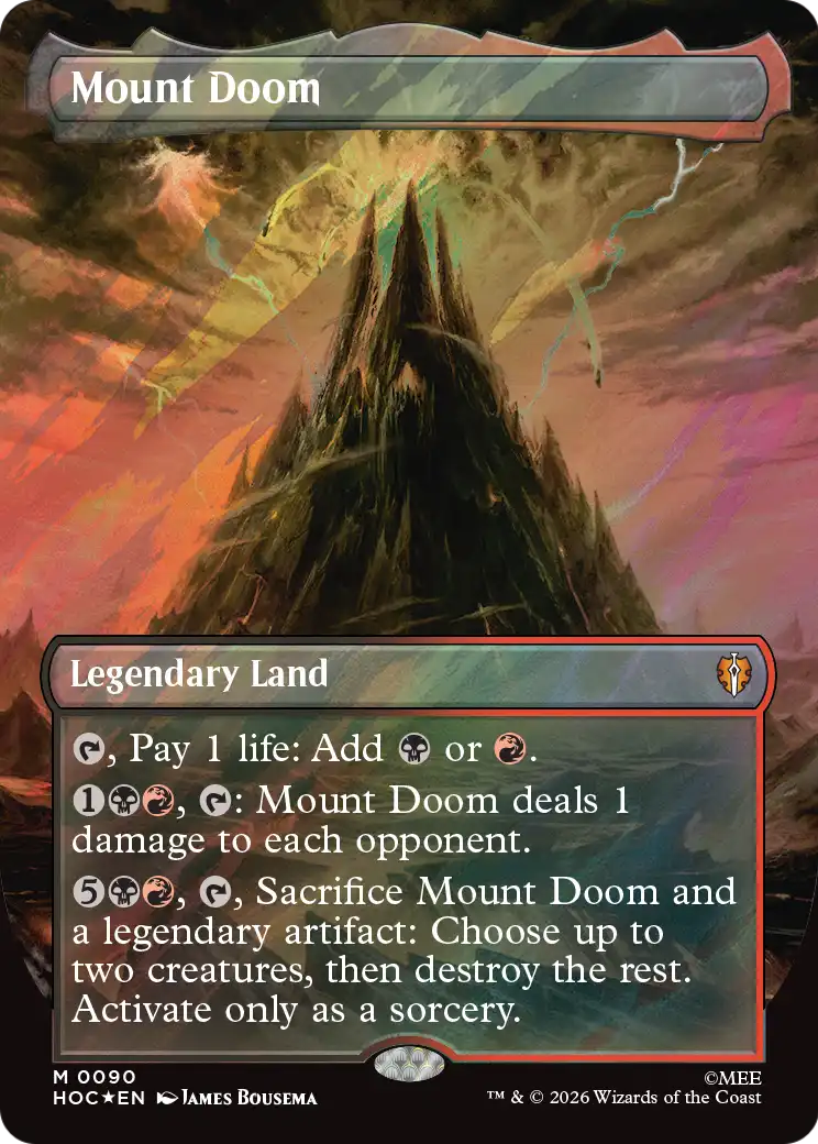 Mount Doom (Borderless) (Surge Foil) [The Hobbit: Eternal-Legal] | Boutique FDB TCG